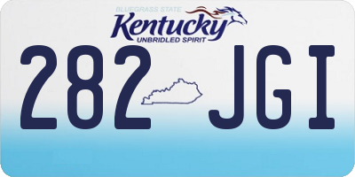 KY license plate 282JGI
