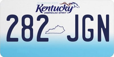 KY license plate 282JGN