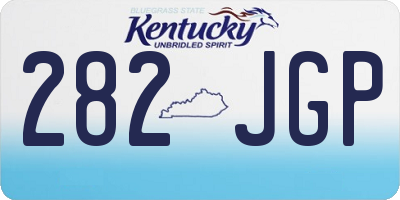 KY license plate 282JGP
