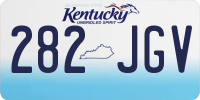KY license plate 282JGV