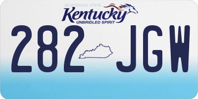 KY license plate 282JGW