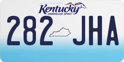 KY license plate 282JHA