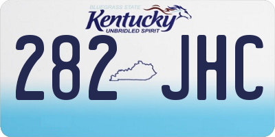 KY license plate 282JHC