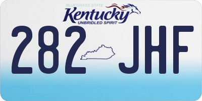 KY license plate 282JHF