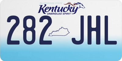 KY license plate 282JHL