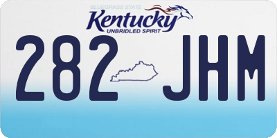 KY license plate 282JHM