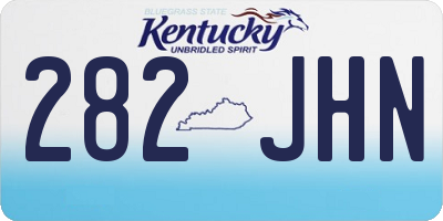 KY license plate 282JHN