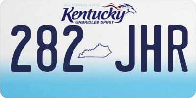 KY license plate 282JHR