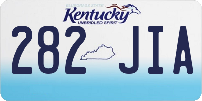 KY license plate 282JIA
