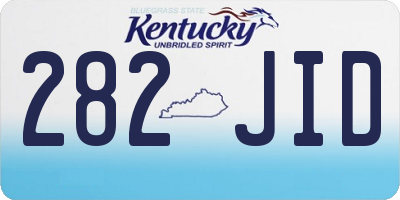 KY license plate 282JID