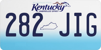 KY license plate 282JIG