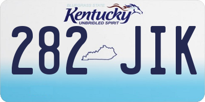 KY license plate 282JIK