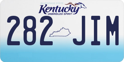 KY license plate 282JIM