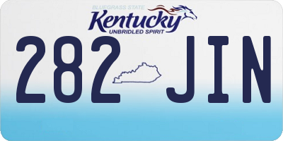 KY license plate 282JIN