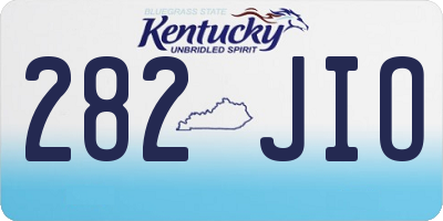 KY license plate 282JIO
