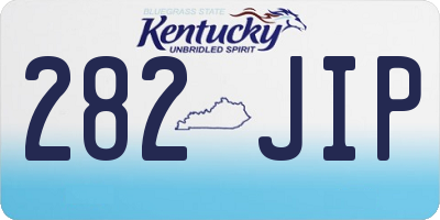 KY license plate 282JIP