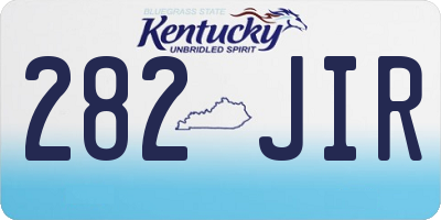 KY license plate 282JIR