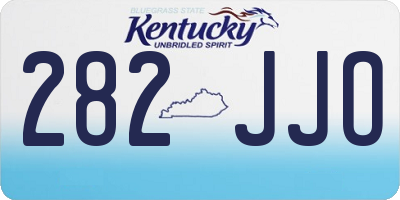 KY license plate 282JJO