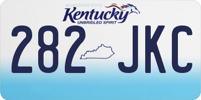 KY license plate 282JKC