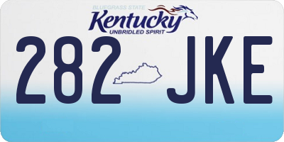 KY license plate 282JKE