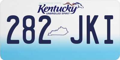 KY license plate 282JKI