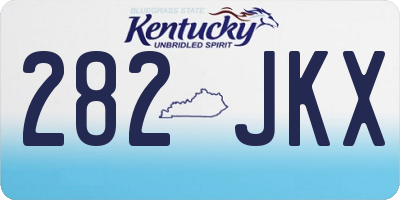 KY license plate 282JKX
