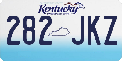 KY license plate 282JKZ