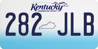 KY license plate 282JLB