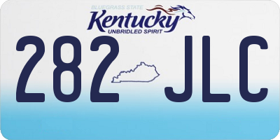 KY license plate 282JLC