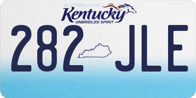 KY license plate 282JLE