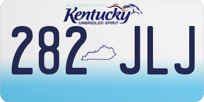 KY license plate 282JLJ