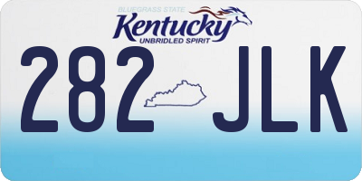 KY license plate 282JLK