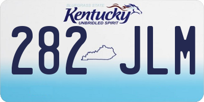 KY license plate 282JLM