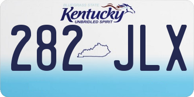 KY license plate 282JLX