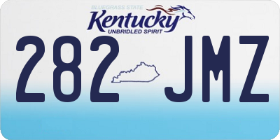 KY license plate 282JMZ