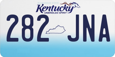 KY license plate 282JNA