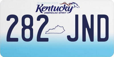 KY license plate 282JND