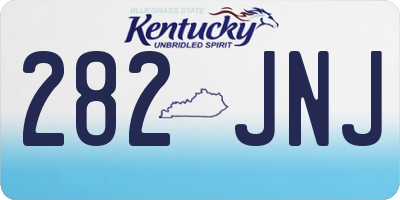 KY license plate 282JNJ
