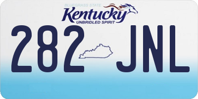 KY license plate 282JNL