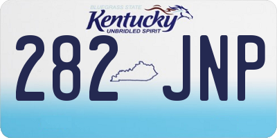 KY license plate 282JNP