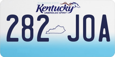 KY license plate 282JOA