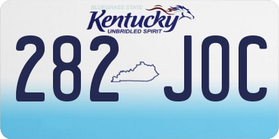 KY license plate 282JOC