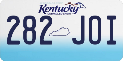 KY license plate 282JOI