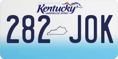 KY license plate 282JOK