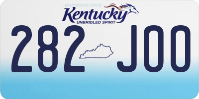 KY license plate 282JOO