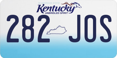 KY license plate 282JOS