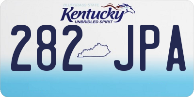 KY license plate 282JPA