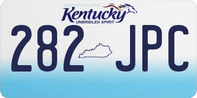 KY license plate 282JPC