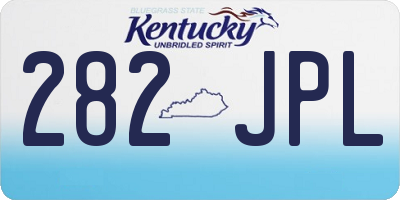 KY license plate 282JPL