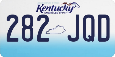 KY license plate 282JQD